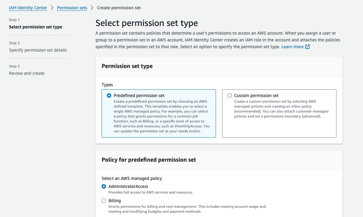 Create Permission Set